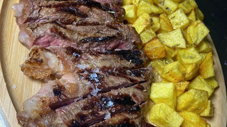 Tagliata di manzo con patate